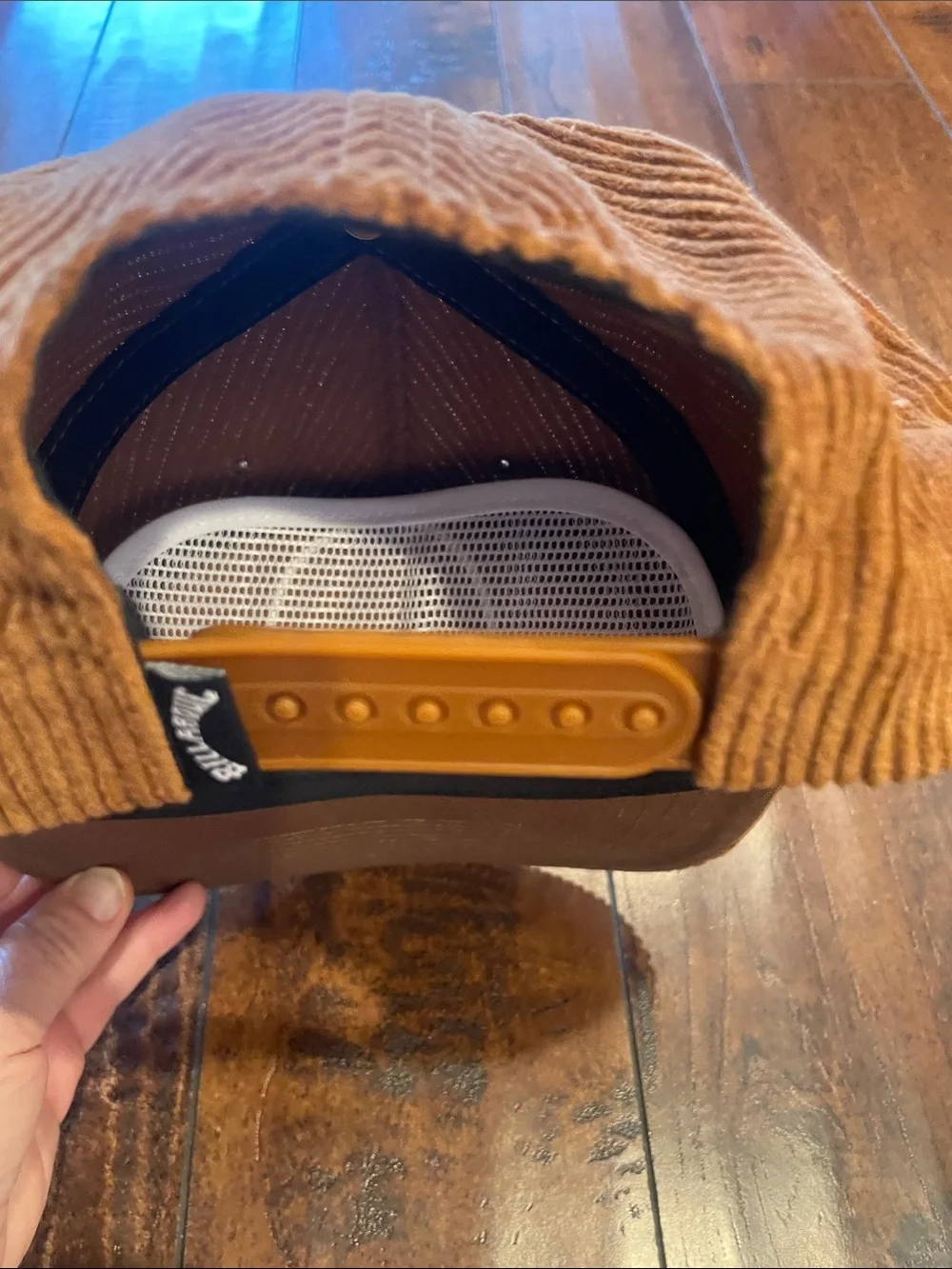 Billabong Corduroy Rope-Trim Cap in Rust Brown
